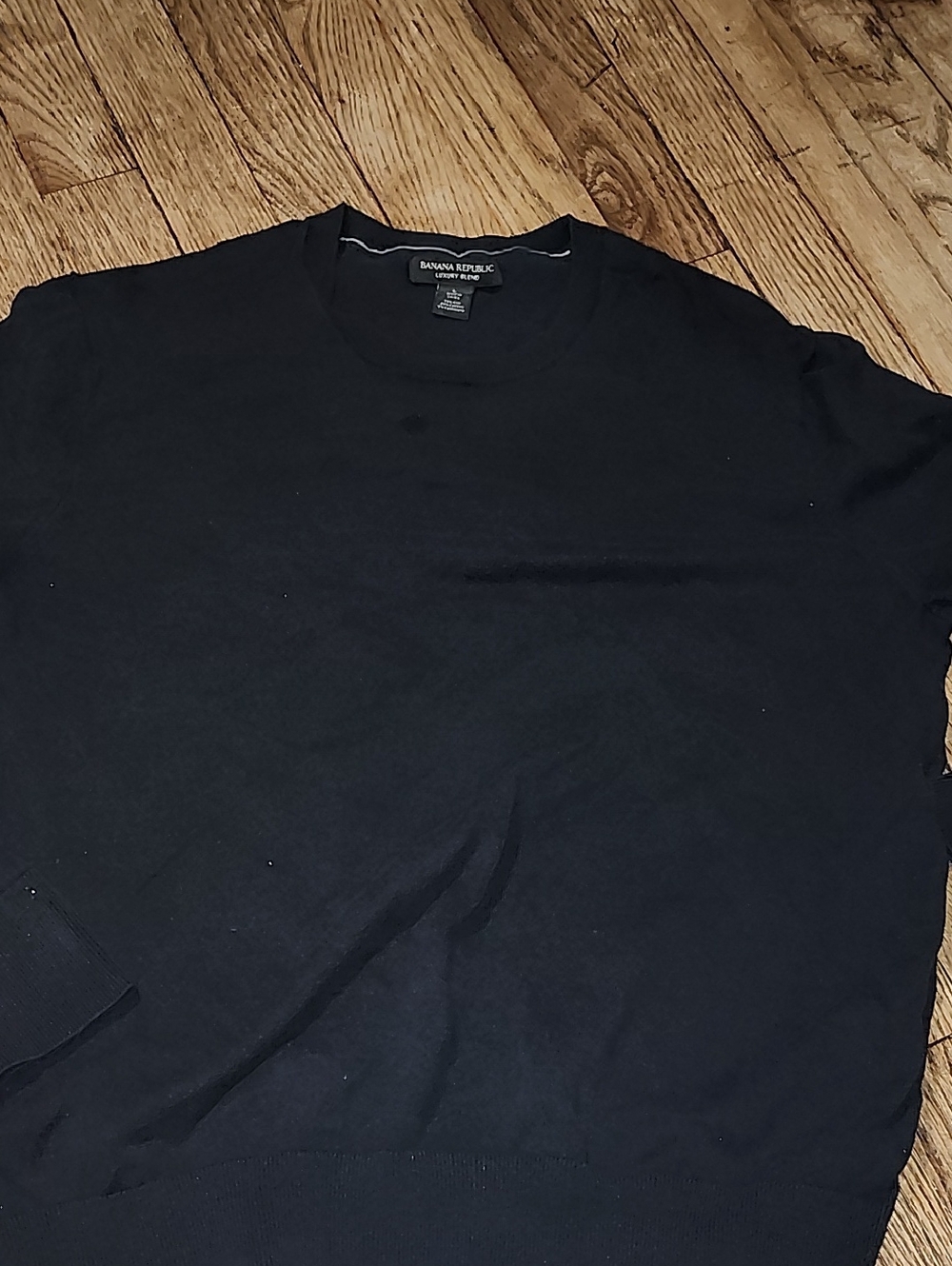 Banana Republic Men's Black Crewneck Sweatshirt